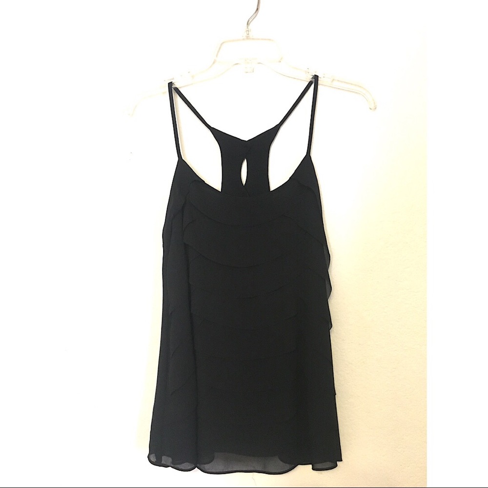 Laser-cut Razor back sheer top